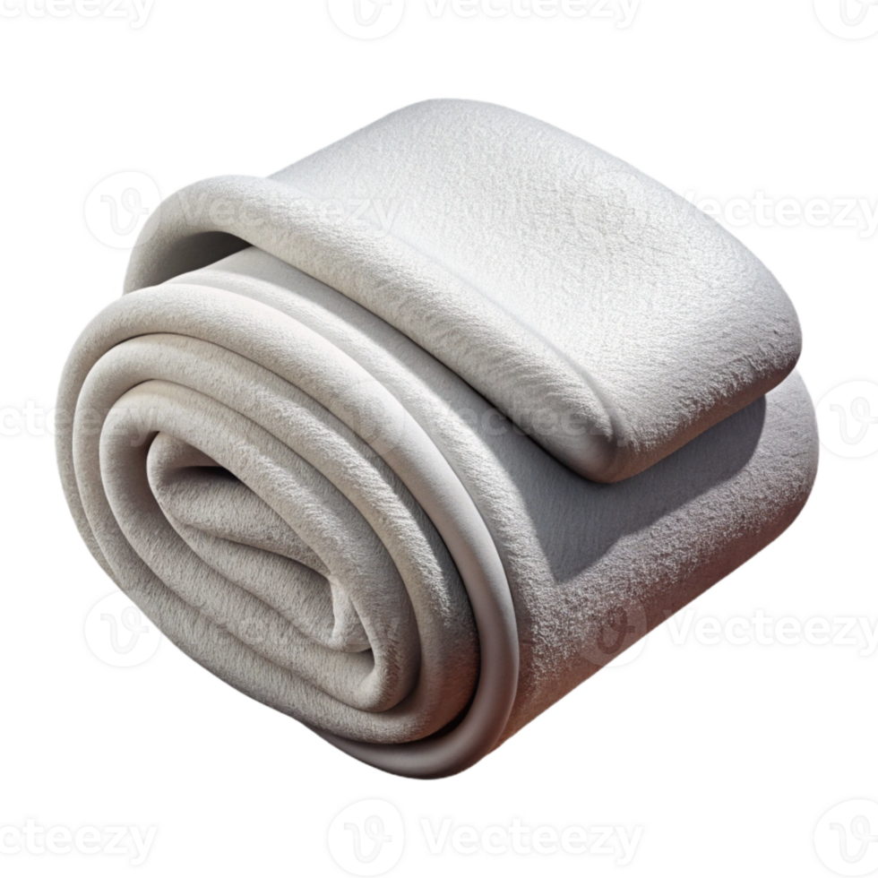 dramatic vintage Towel Folded Soft White Isolated high quality png