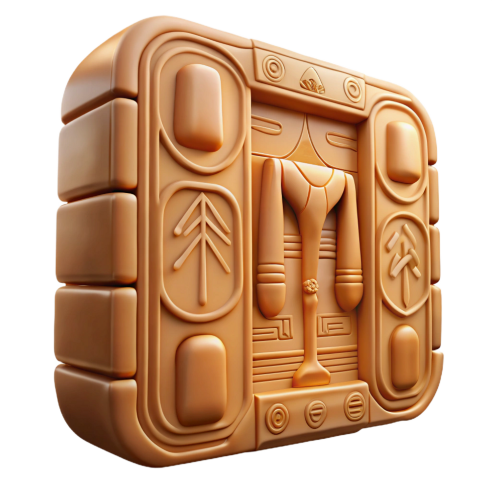 serene minimalist Egyptian Hieroglyphs Wall Carving Close Up Transparent Bg original png