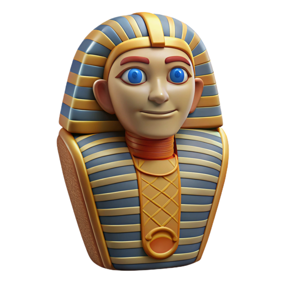 impressive contemporary Egyptian Mummy Case Painted Decoration Transparent original png