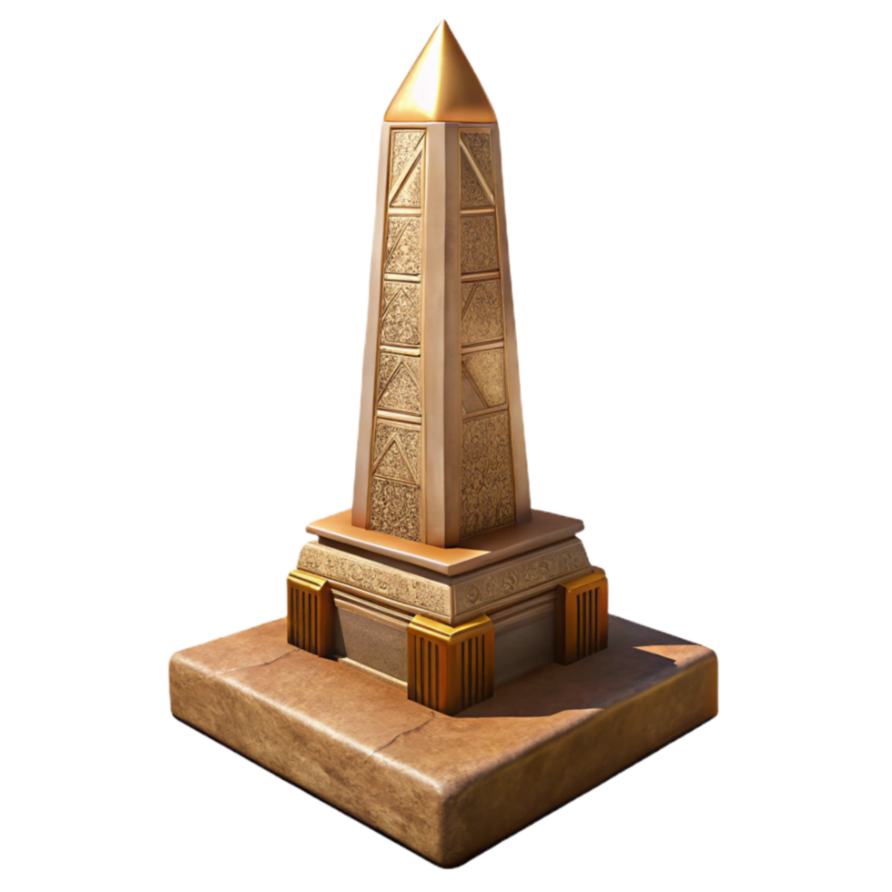 wonderful minimalist Egyptian Obelisk Hieroglyphic Inscription Cutout high resolution png