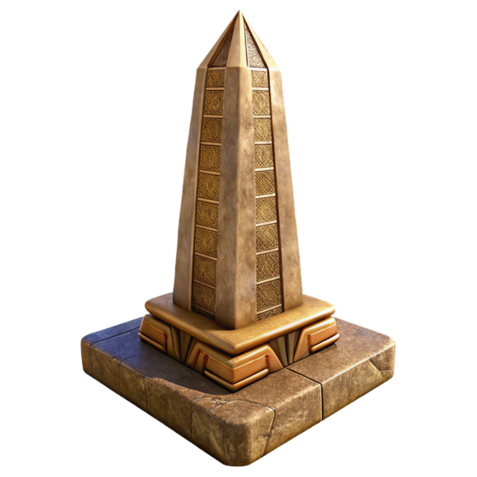 stunning modern Egyptian Obelisk Hieroglyphic Inscription Cutout genuine png