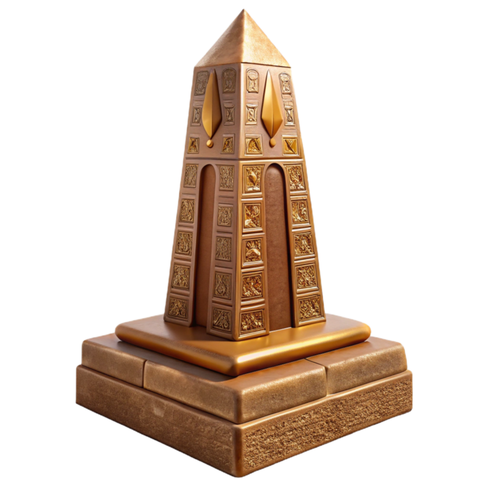 wonderful traditional Egyptian Obelisk with Hieroglyphs Cutout high resolution png