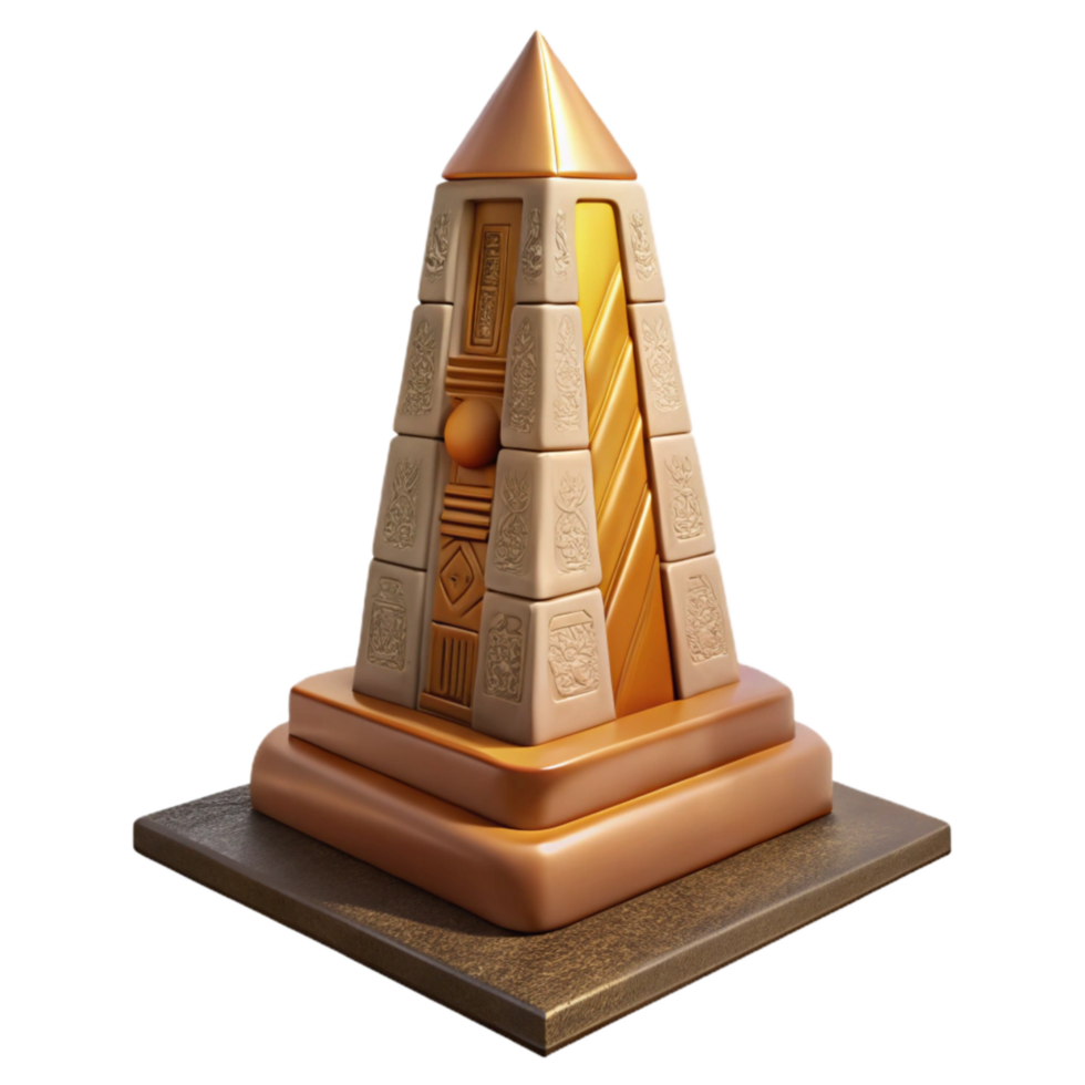 beautiful artistic Egyptian Obelisk with Hieroglyphs Cutout professional png