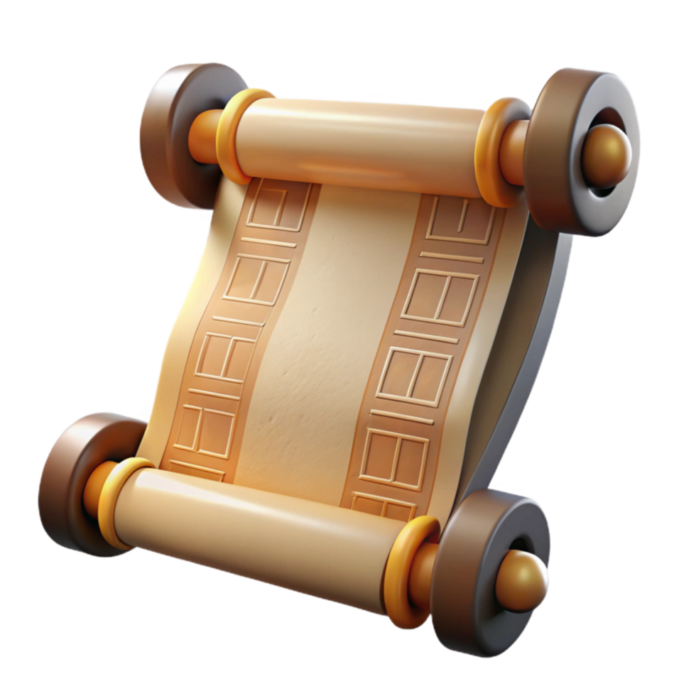 wonderful classic Egyptian Papyrus Scroll Hieroglyphic Writing Transparent Bg original png