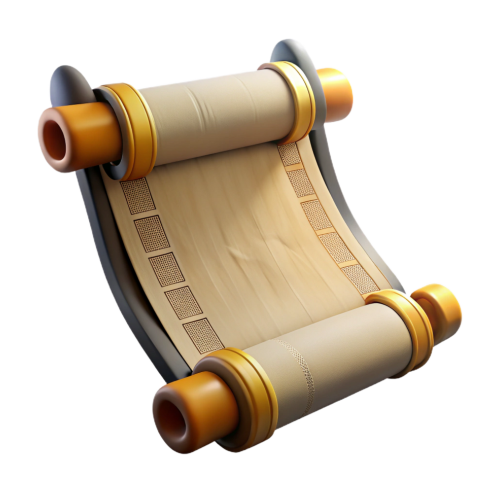 magnificent minimalist Egyptian Papyrus Scroll Hieroglyphic Writing Transparent Bg high resolution png