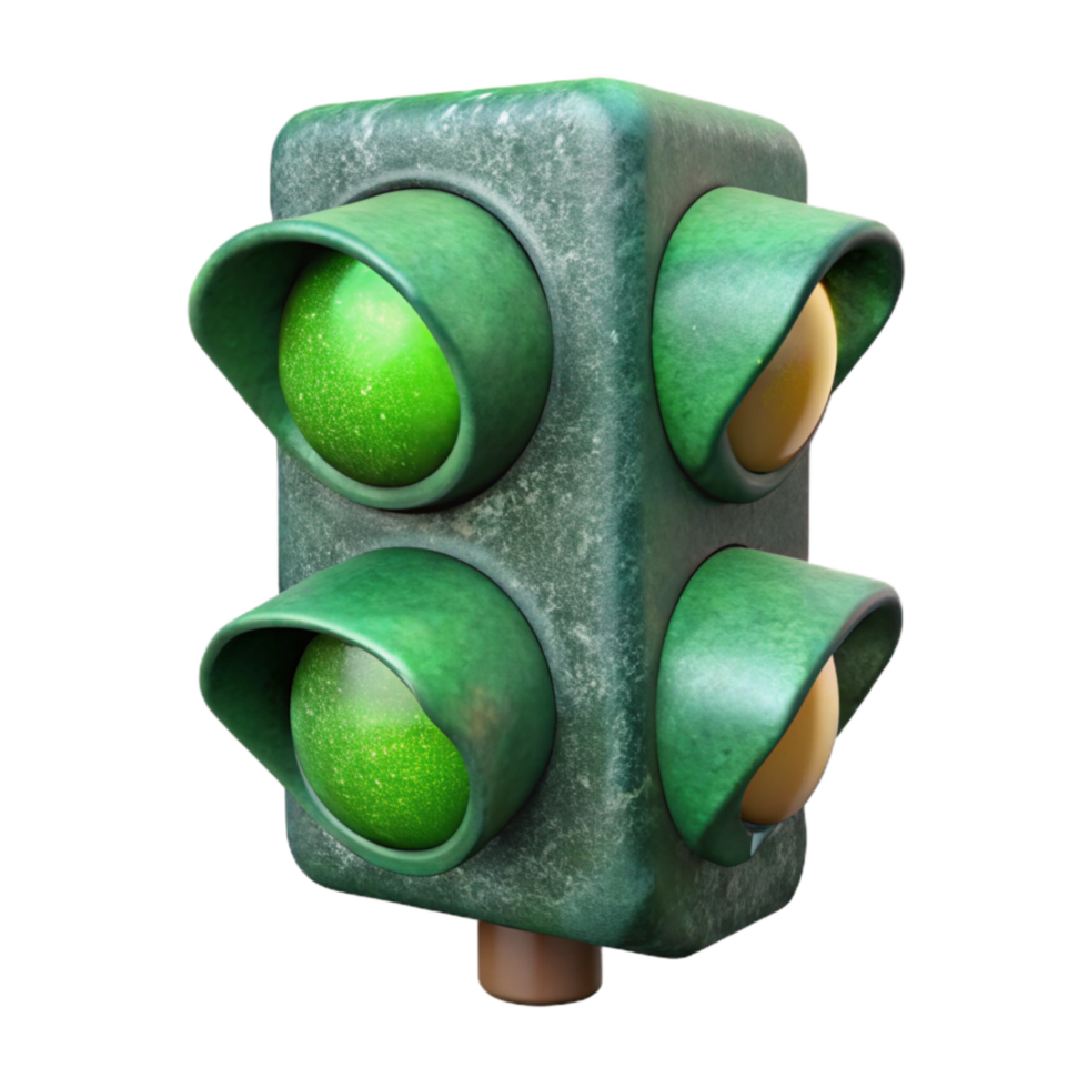 wonderful modern Traffic Light Green Isolated original png