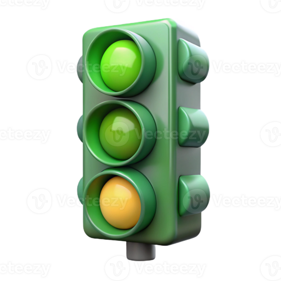 elegant rustic Traffic Light Green Signal Transparent Background genuine png
