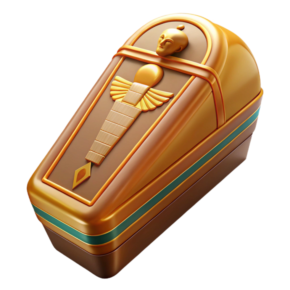 extraordinary rustic Egyptian Sarcophagus Lid Painted Scene Transparent detailed png