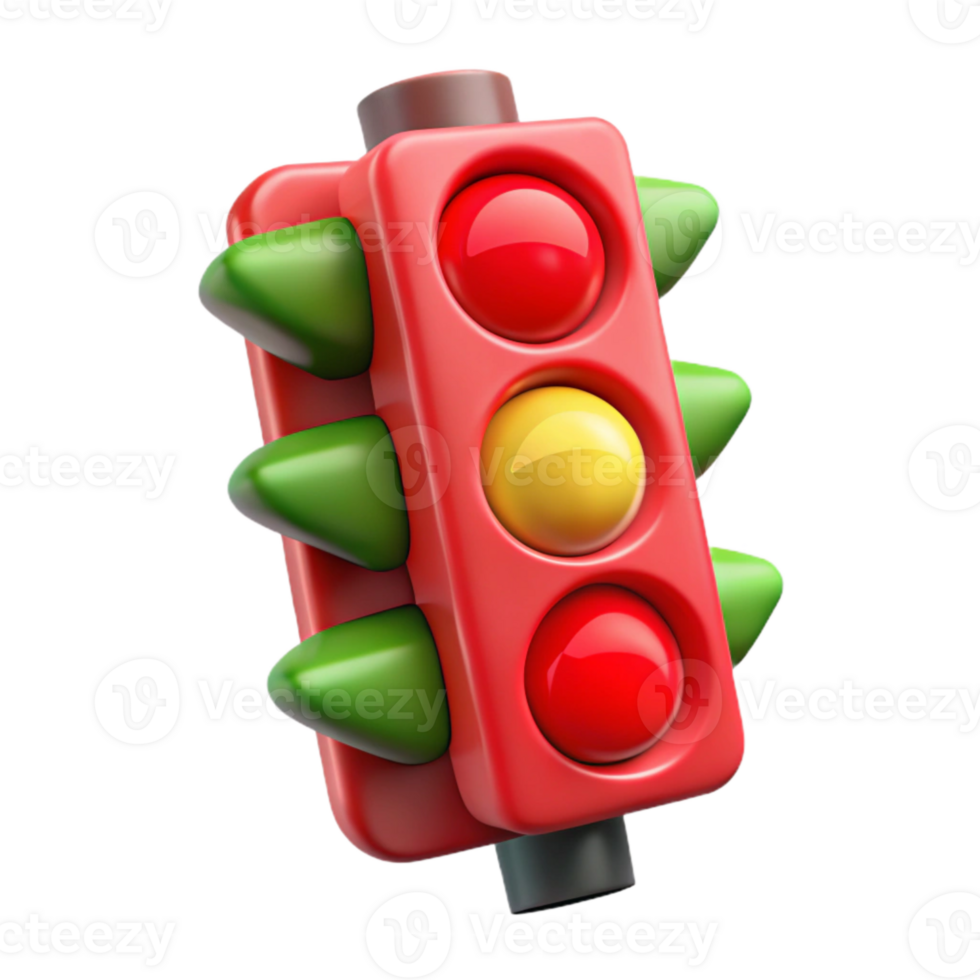 vibrant abstract Traffic Light Red Signal Transparent Background png