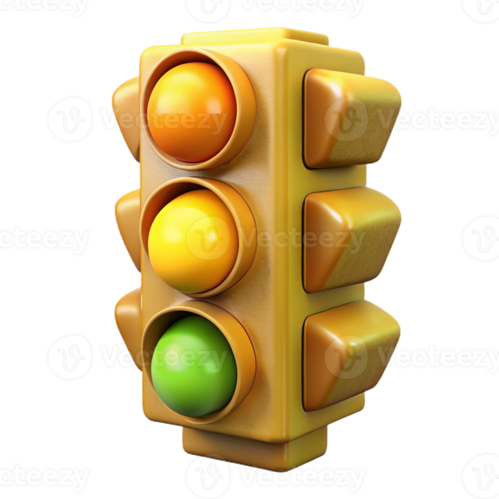 impressive modern Traffic Light Yellow Isolated high quality png