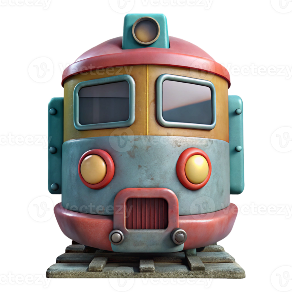 serene abstract Train Front View Isolated Element original png