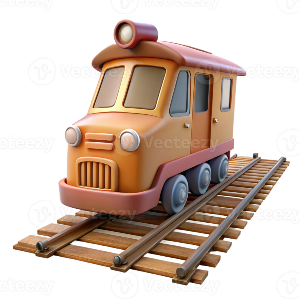 extraordinary classic Train on Railroad Tracks Transparent Background png