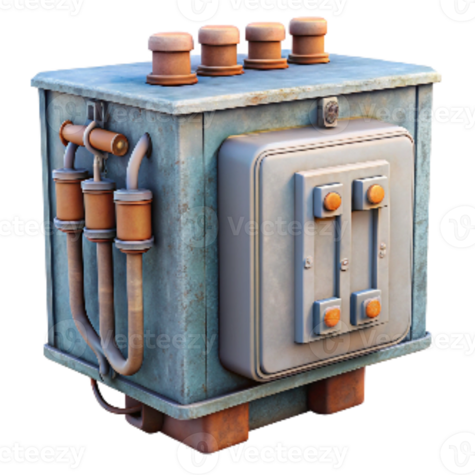 wonderful creative Transformer Electrical Box Close Up Isolated authentic png