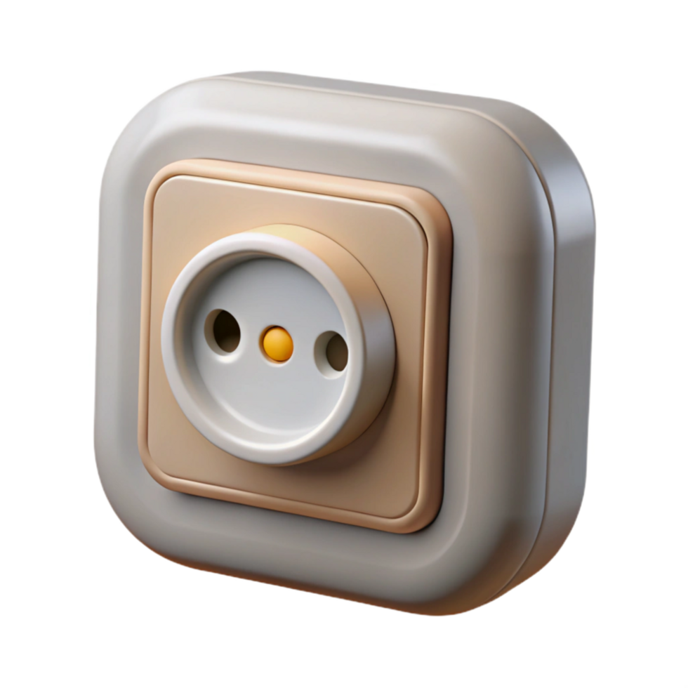 dramatic artistic Electrical Outlet White Isolated on Transparent Background original png