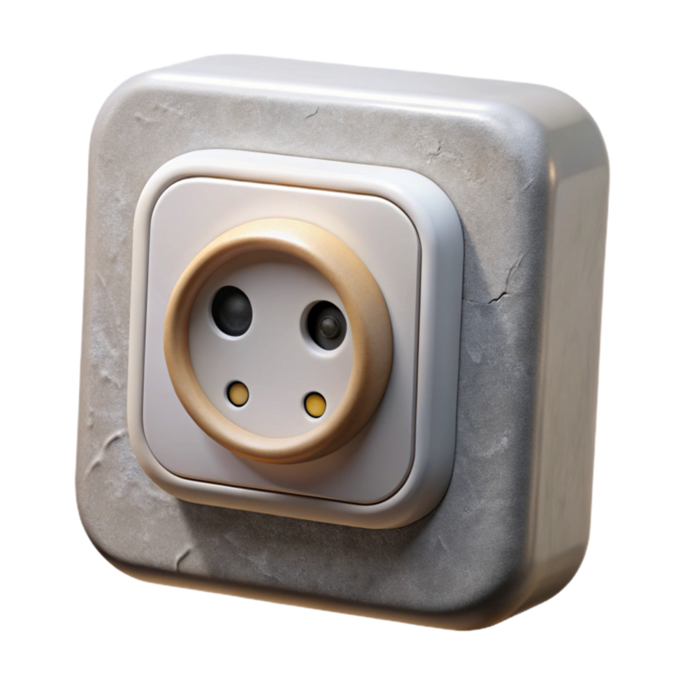 extraordinary contemporary Electrical Outlet White Isolated on Transparent Background png
