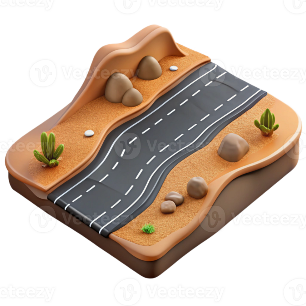 magnificent contemporary Transparent Background Desert Road Aerial View original png