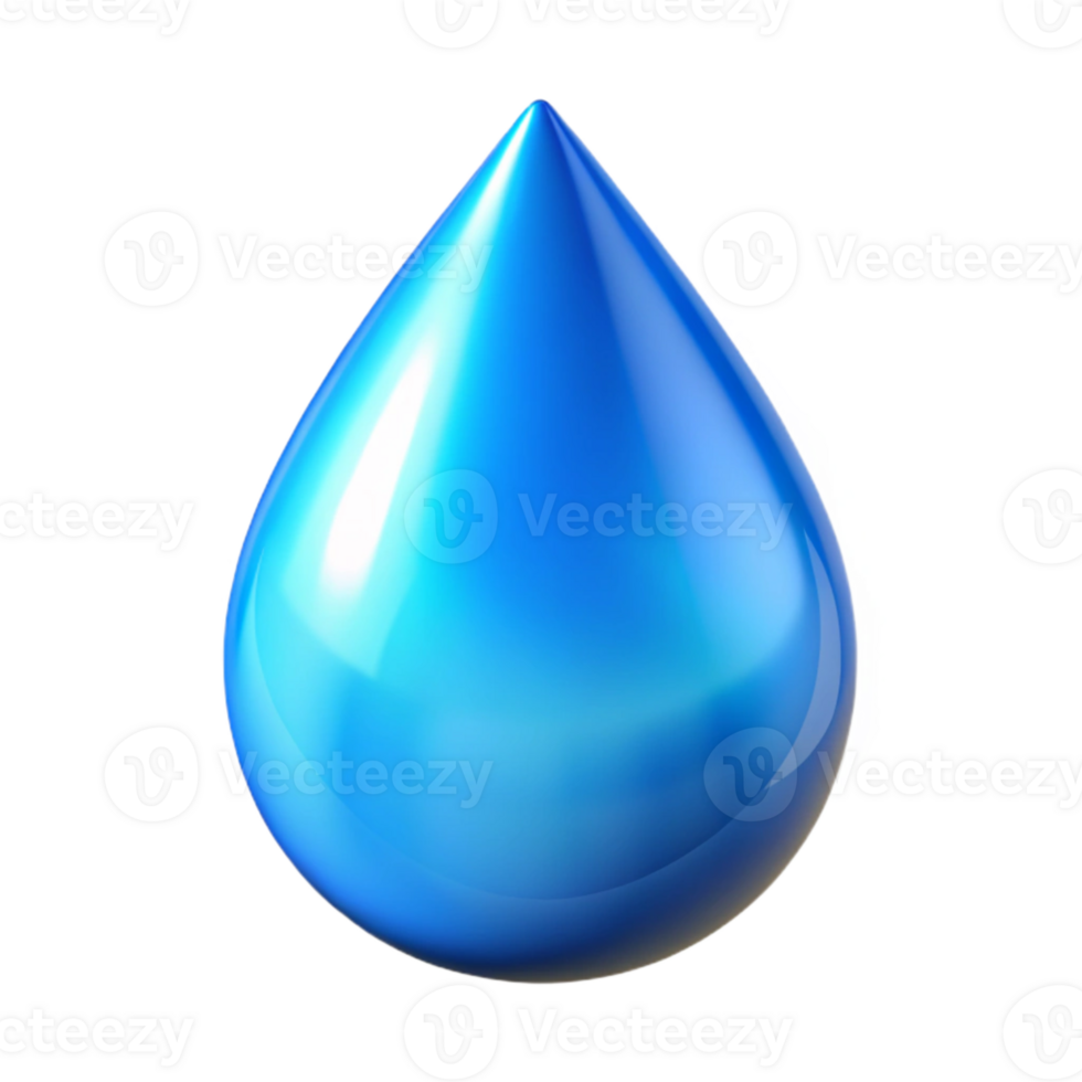 elegant creative Transparent Blue Water Droplet Isolated Element high resolution png