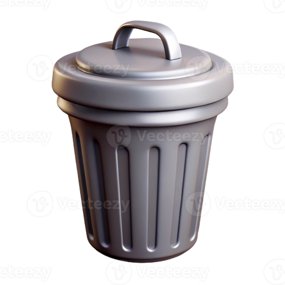 serene artistic Trash Can Isolated Element with Lid authentic png