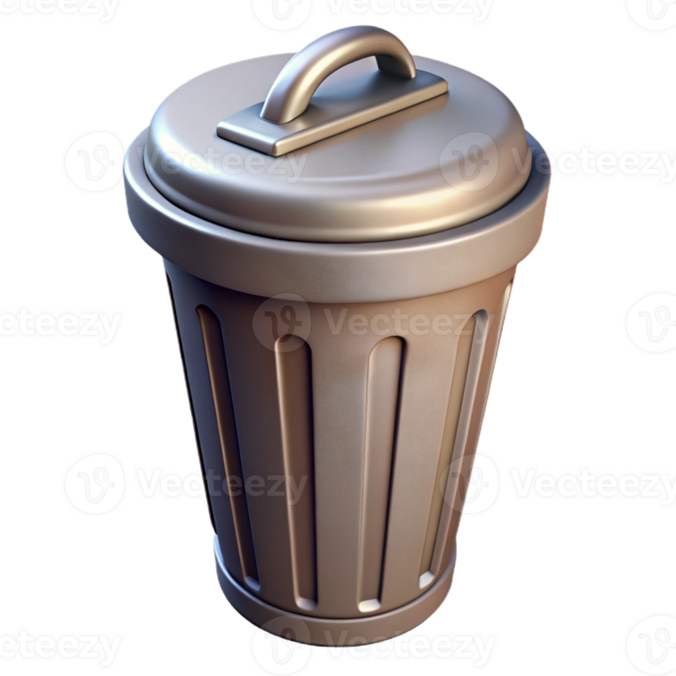 serene creative Trash Can Isolated Element with Lid high quality png