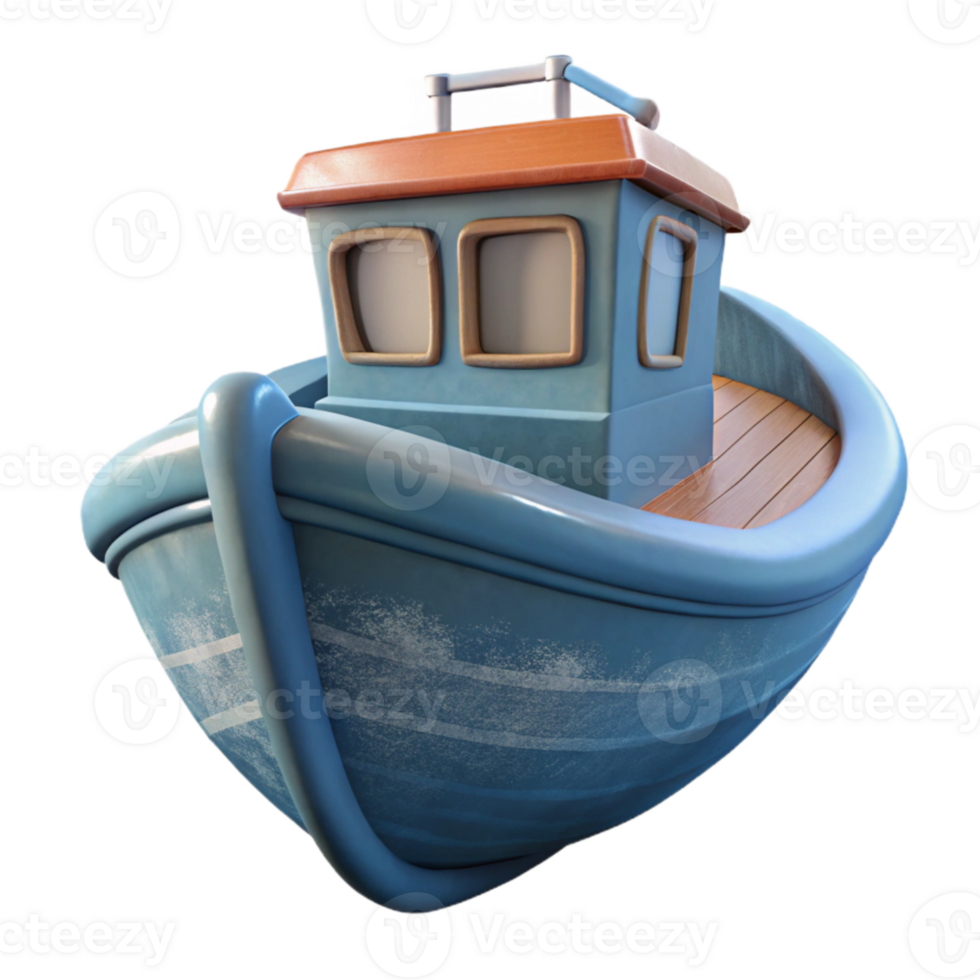 magnificent abstract Electric Boat Front View Isolated png