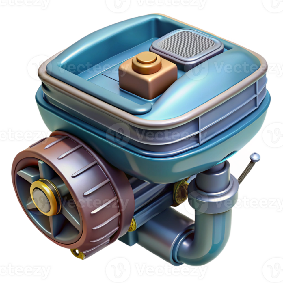 beautiful rustic Electric Boat Motor Closeup Transparent Background high resolution png