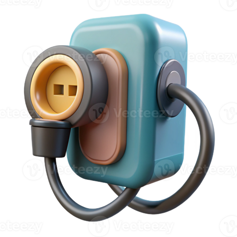 magnificent modern Electric Car Charging Port Close Up Transparent Background professional png