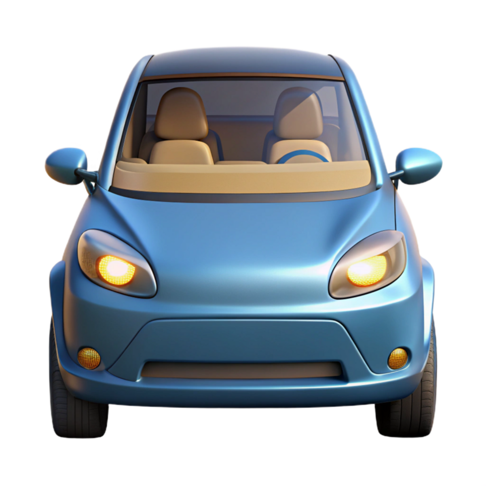 beautiful abstract Electric Car Front View Isolated high quality png