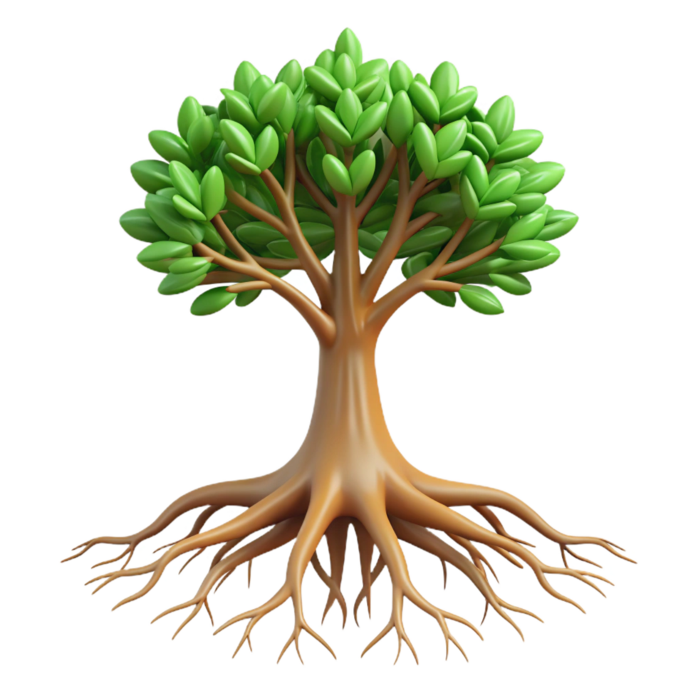 dramatic classic Tree of Life with Roots Transparent Background high quality png