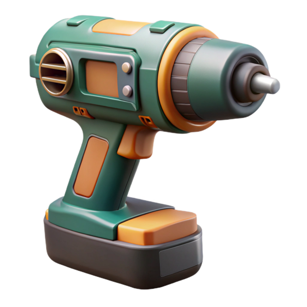wonderful minimalist Electric Drill Cordless Isolated Cutout with Battery Pack genuine png