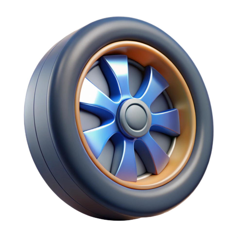 beautiful modern Electric Car Wheel Closeup Isolated on Transparent Background original png