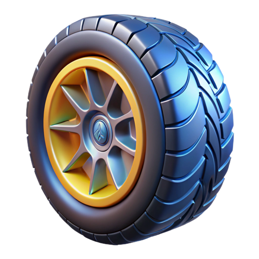 magnificent creative Electric Car Tire Closeup Isolated on Transparent Background detailed png