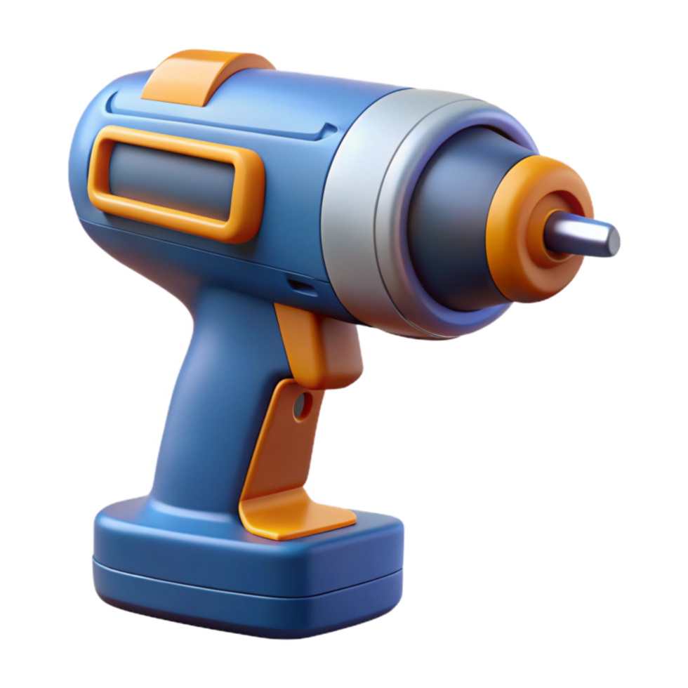 dramatic abstract Electric Drill Front View Isolated on Transparent Background premium png