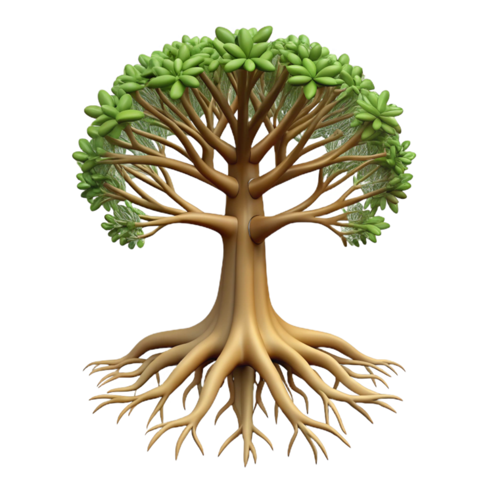 extraordinary creative Tree of Life with Roots Transparent Background original png