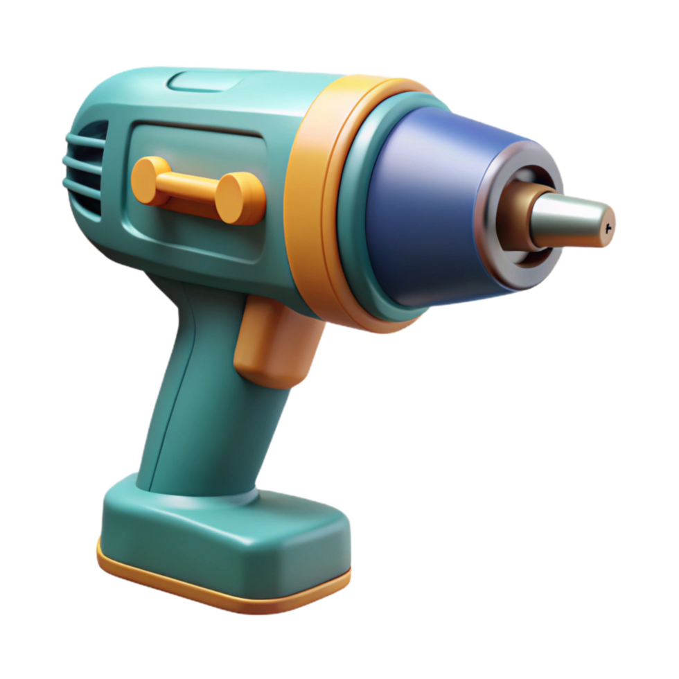 serene traditional Electric Drill Side View Cutout with Cord Isolated exclusive png