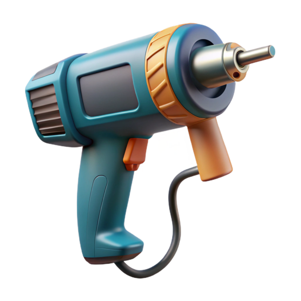 beautiful abstract Electric Drill Side View Cutout with Cord Isolated premium png