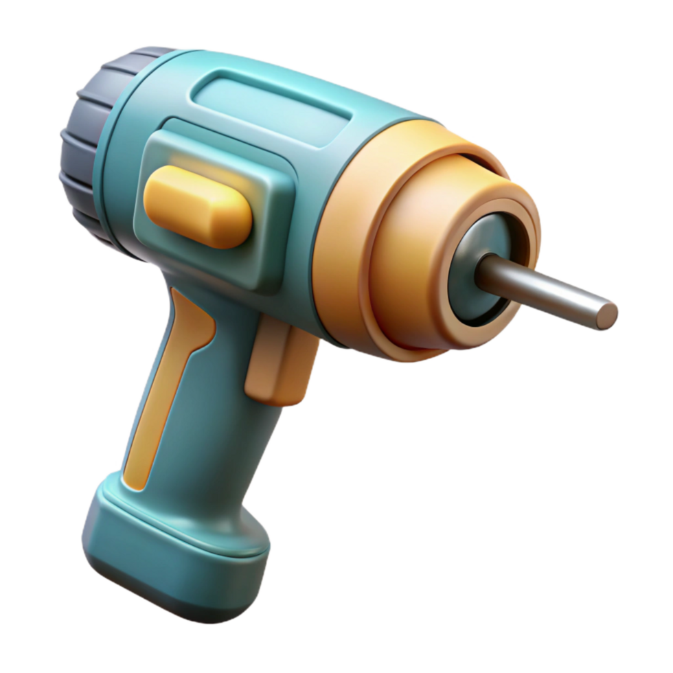vibrant artistic Electric Drill Top View Cutout authentic png
