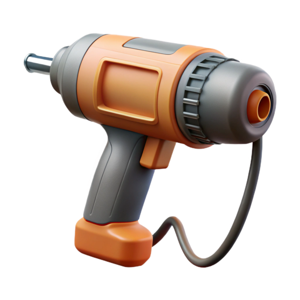 serene rustic Electric Drill Side View Cutout with Cord Isolated authentic png
