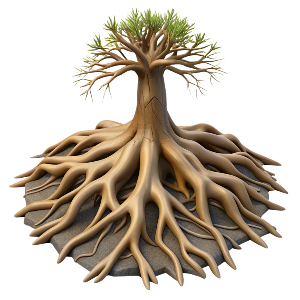 serene creative Tree Roots Underground Transparent high resolution png