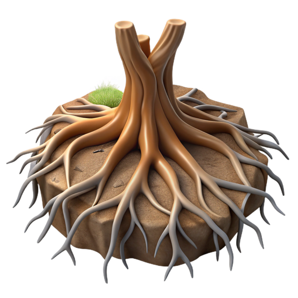stunning traditional Tree Roots Underground View Isolated detailed png