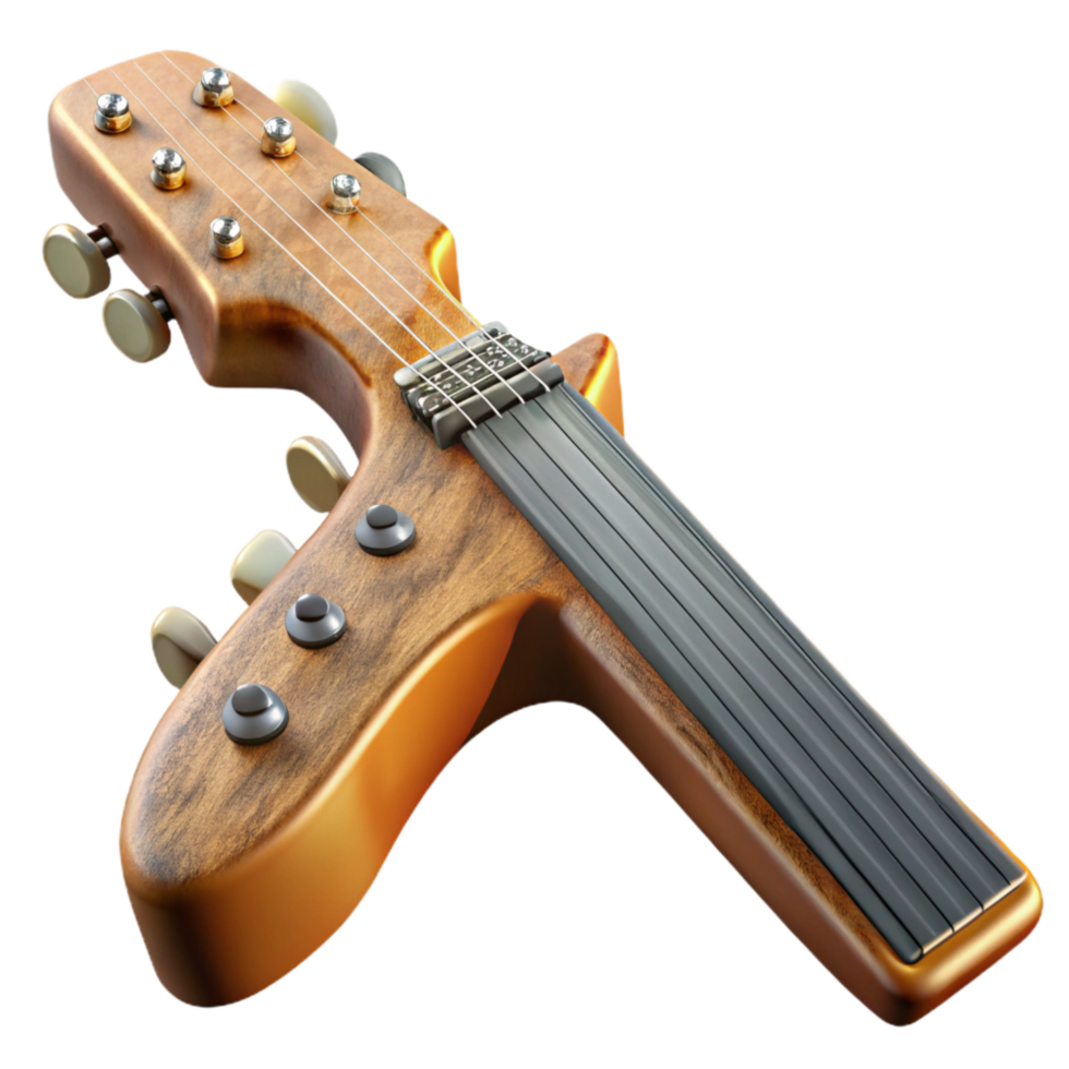 elegant creative Electric Guitar Neck Close Up View Cutout high resolution png