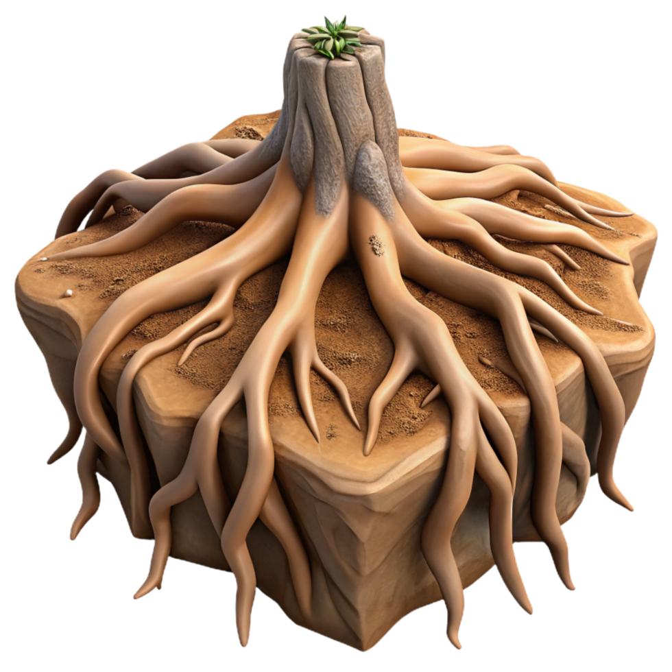 extraordinary rustic Tree Roots Underground View Isolated exclusive png