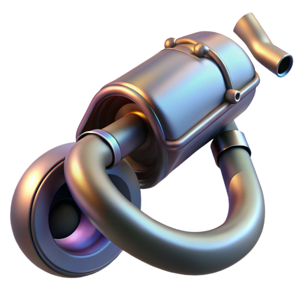 beautiful modern Electric Motorcycle Exhaust Pipe Closeup Transparent Background exclusive png