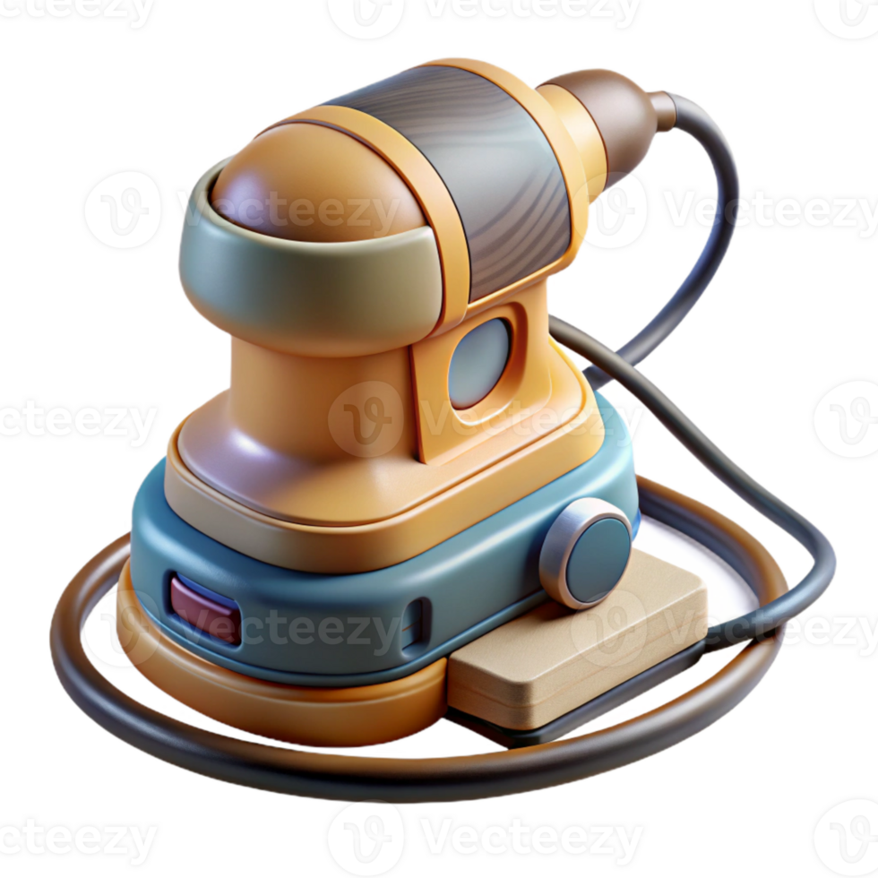 wonderful creative Electric Sander Orbital Isolated Cutout with Power Cord detailed png