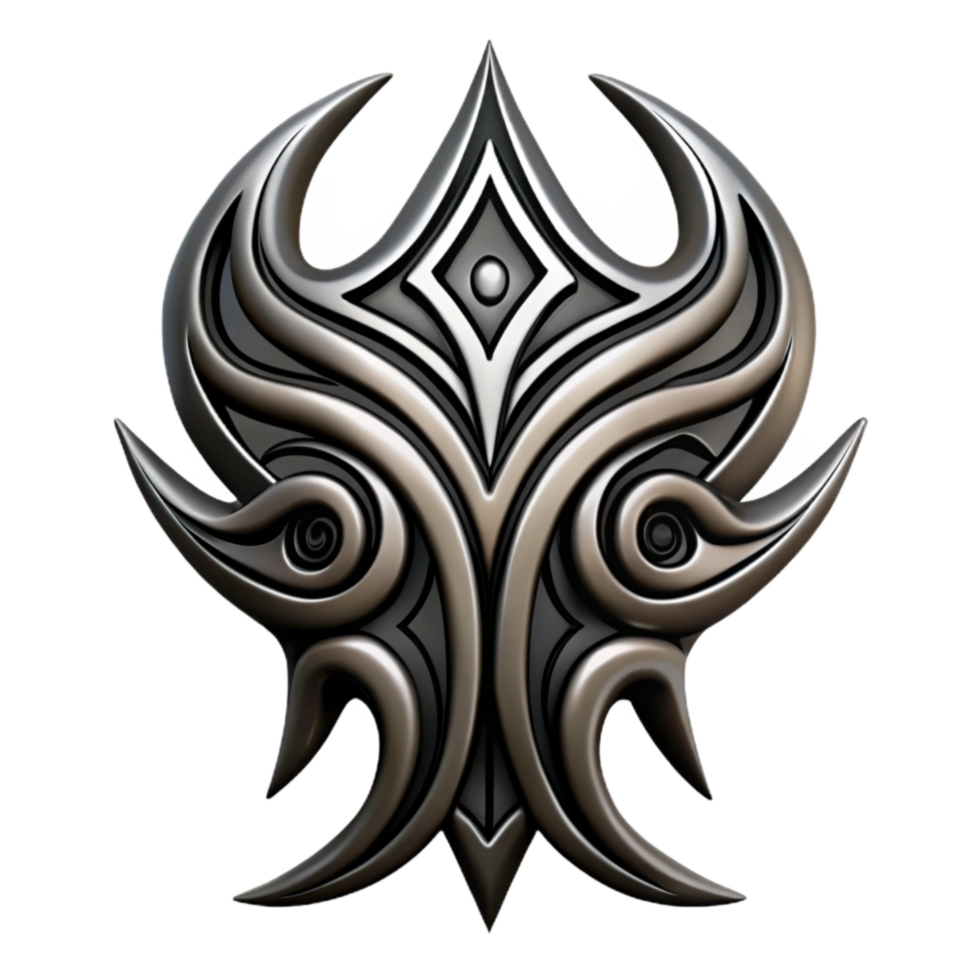 elegant modern Tribal Tattoo Black Ink Detailed Design Isolated detailed png