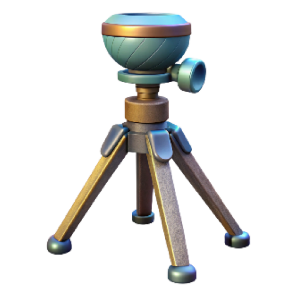 vibrant classic Tripod Adjustable Height Isolated professional png