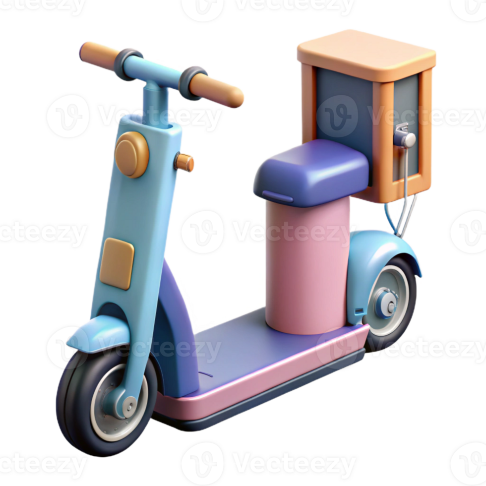 elegant creative Electric Scooter Sharing Station Isolated detailed png