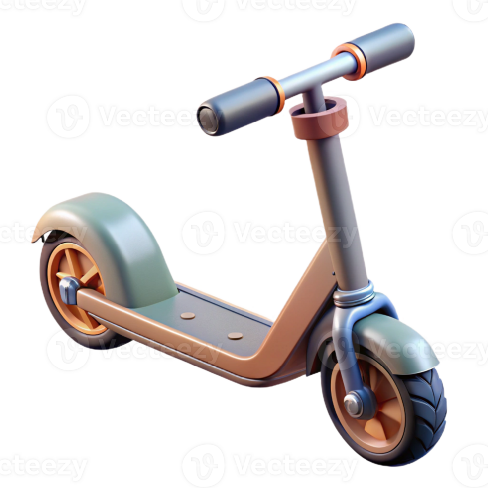 impressive artistic Electric Scooter Side View White Cutout exclusive png