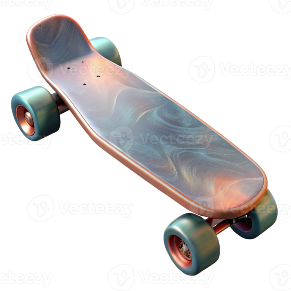 impressive modern Electric Skateboard Deck Bottom View Transparent Background high resolution png