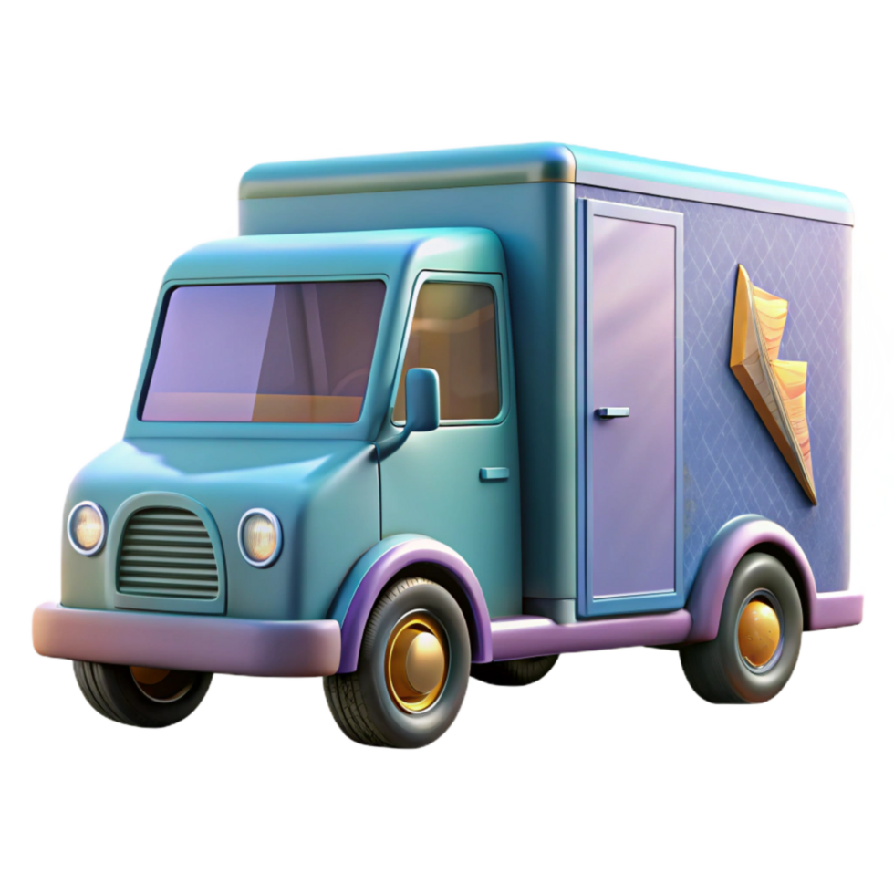 elegant modern Electric Truck Side View Isolated Transparent Background genuine png