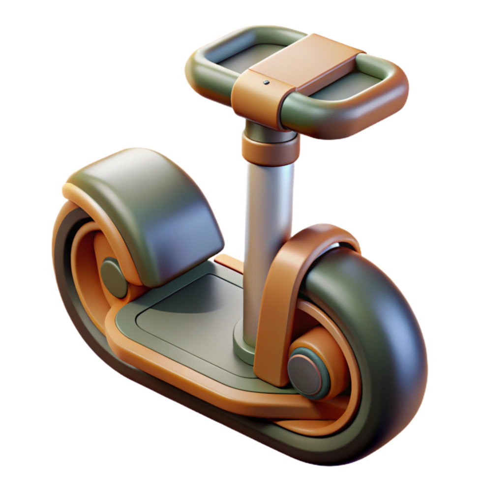impressive artistic Electric Unicycle Pedal Closeup Isolated professional png